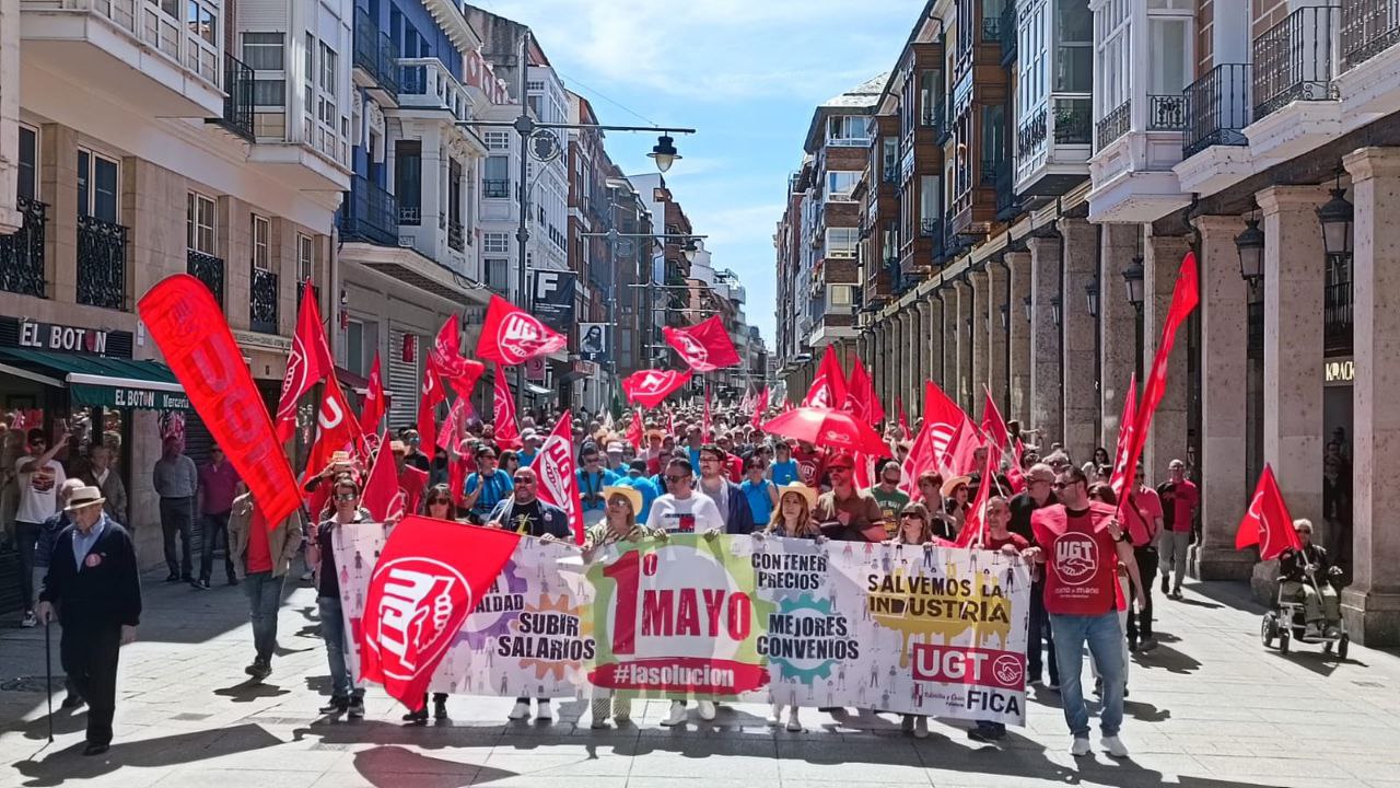 Un primero de Mayo en Castilla y León donde se ha reclamado una subida salarial y la distribución de la riqueza
